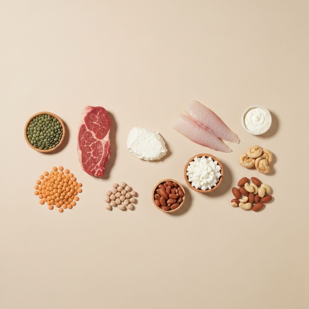 Various protein sources representing common misconceptions